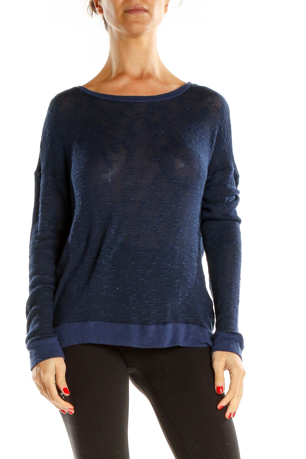 Blue Sheer All Day Wear Top Front