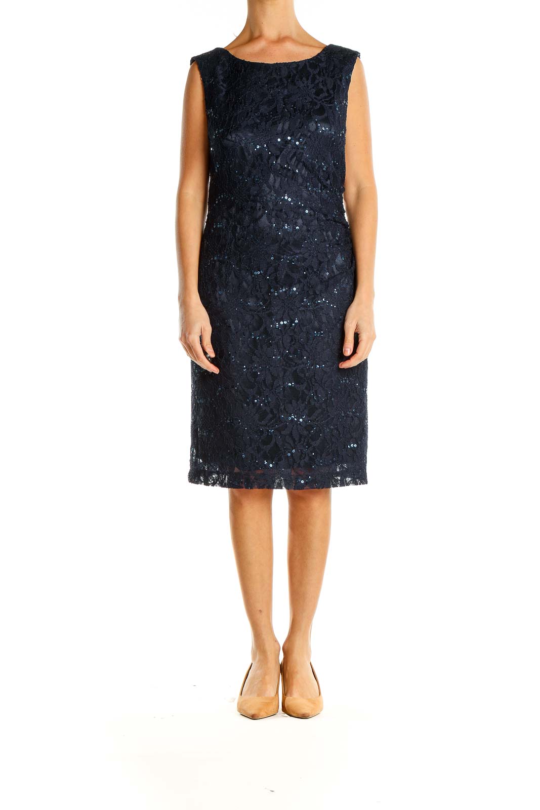 Tahari lace sheath on sale dress