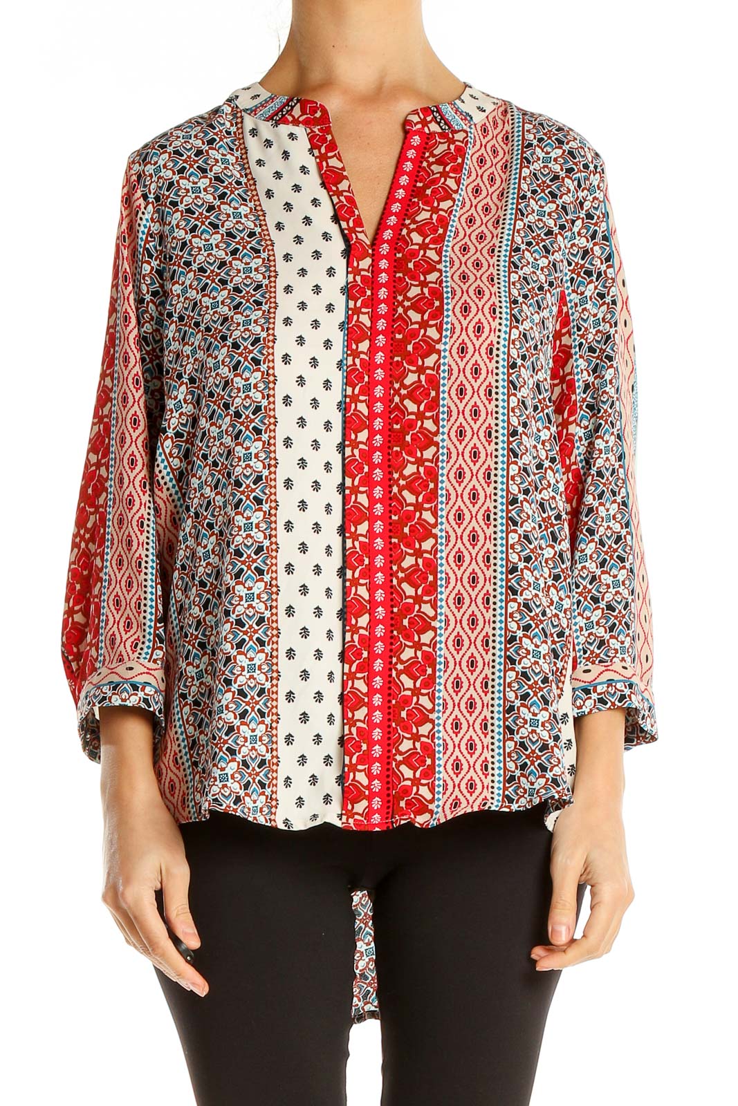 Multicolor Printed Top Front