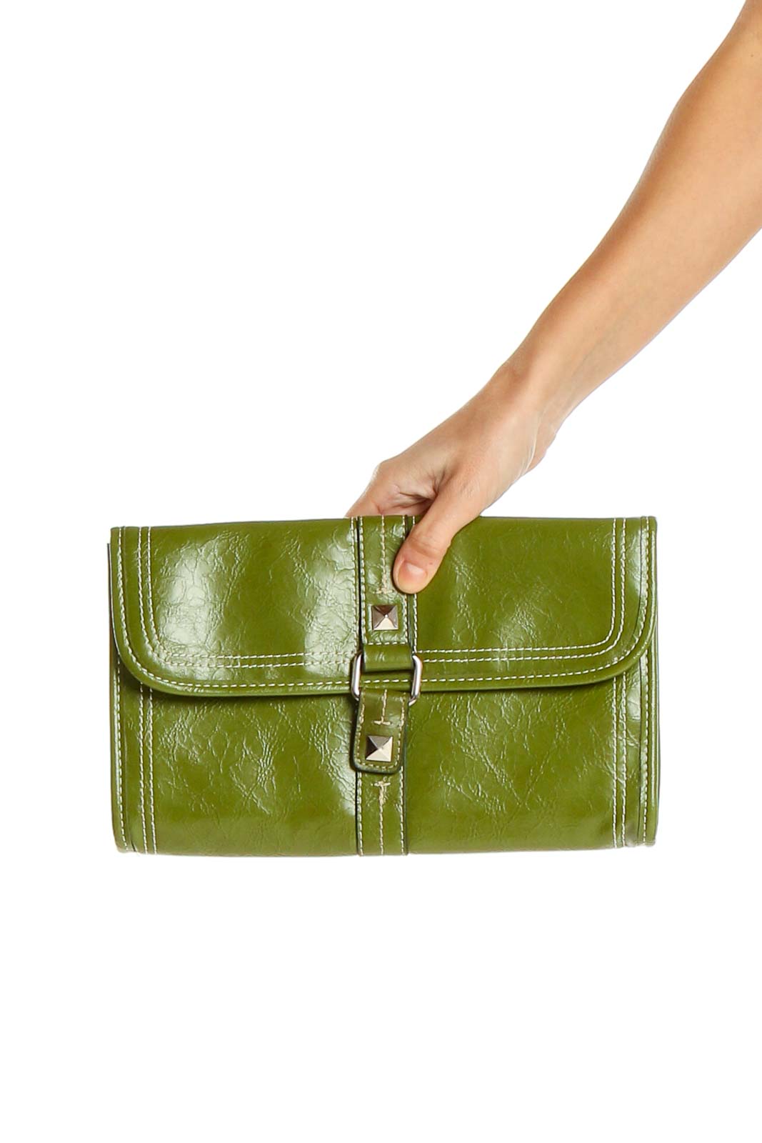 Green Clutch Bag Front