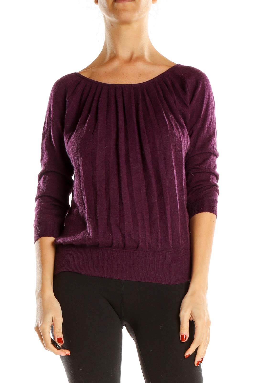Purple Retro Sweater Top Front