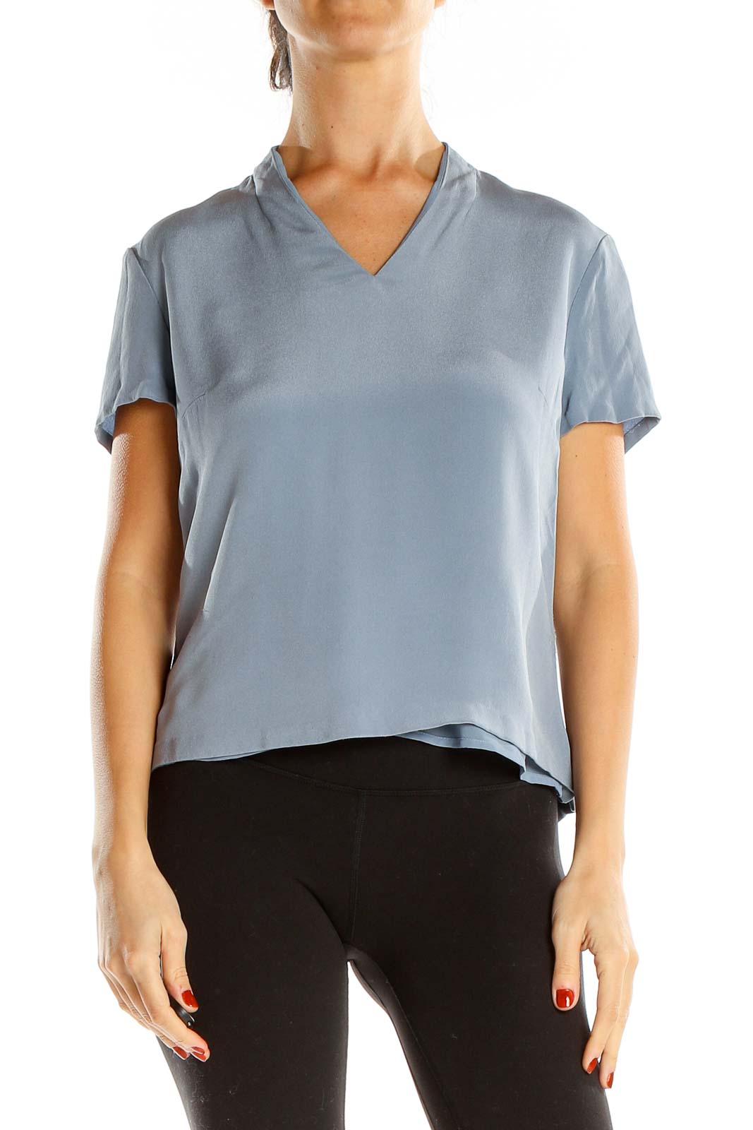 Blue Casual Top Front