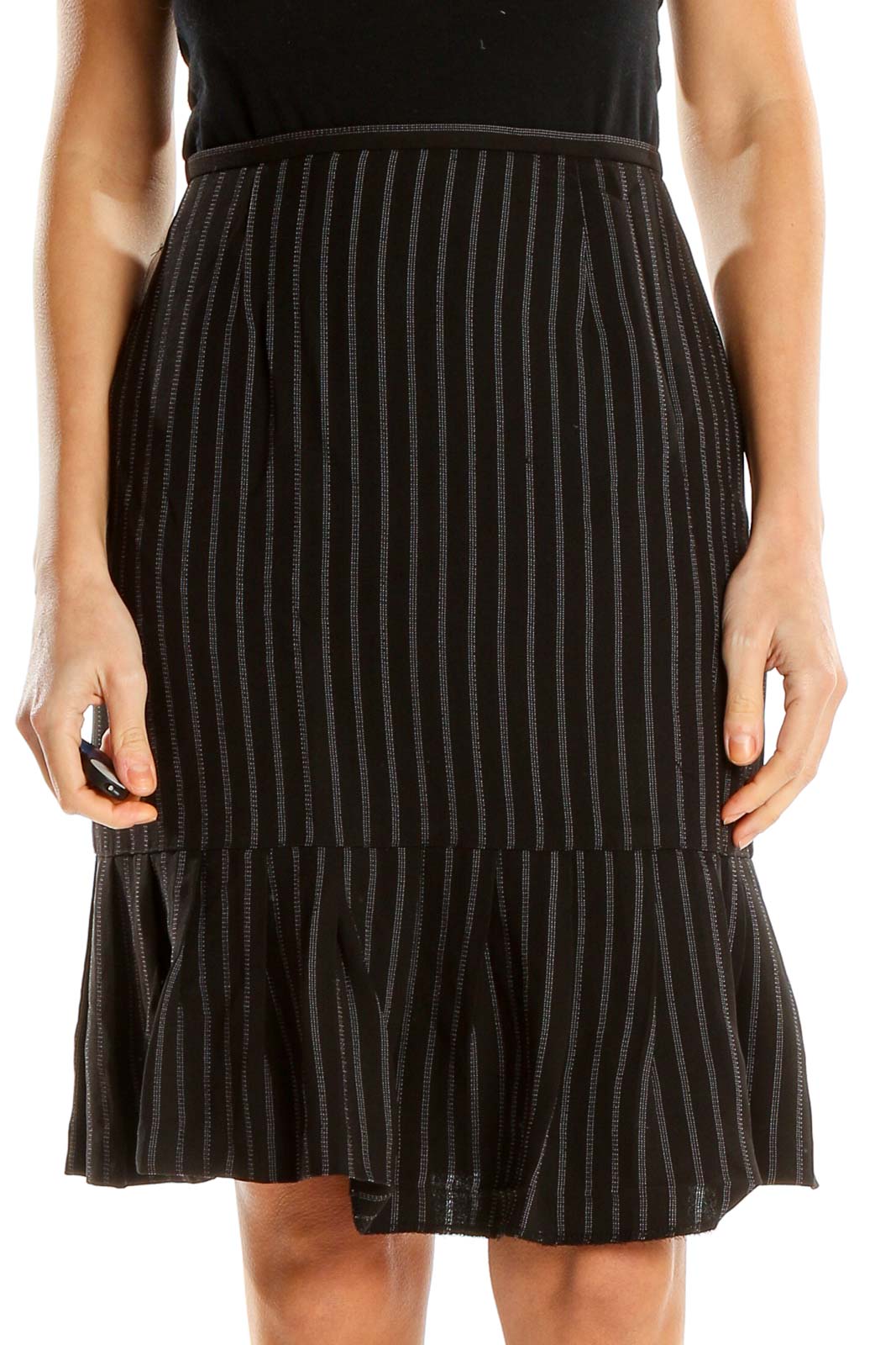 Black Non-denim Skirt Front