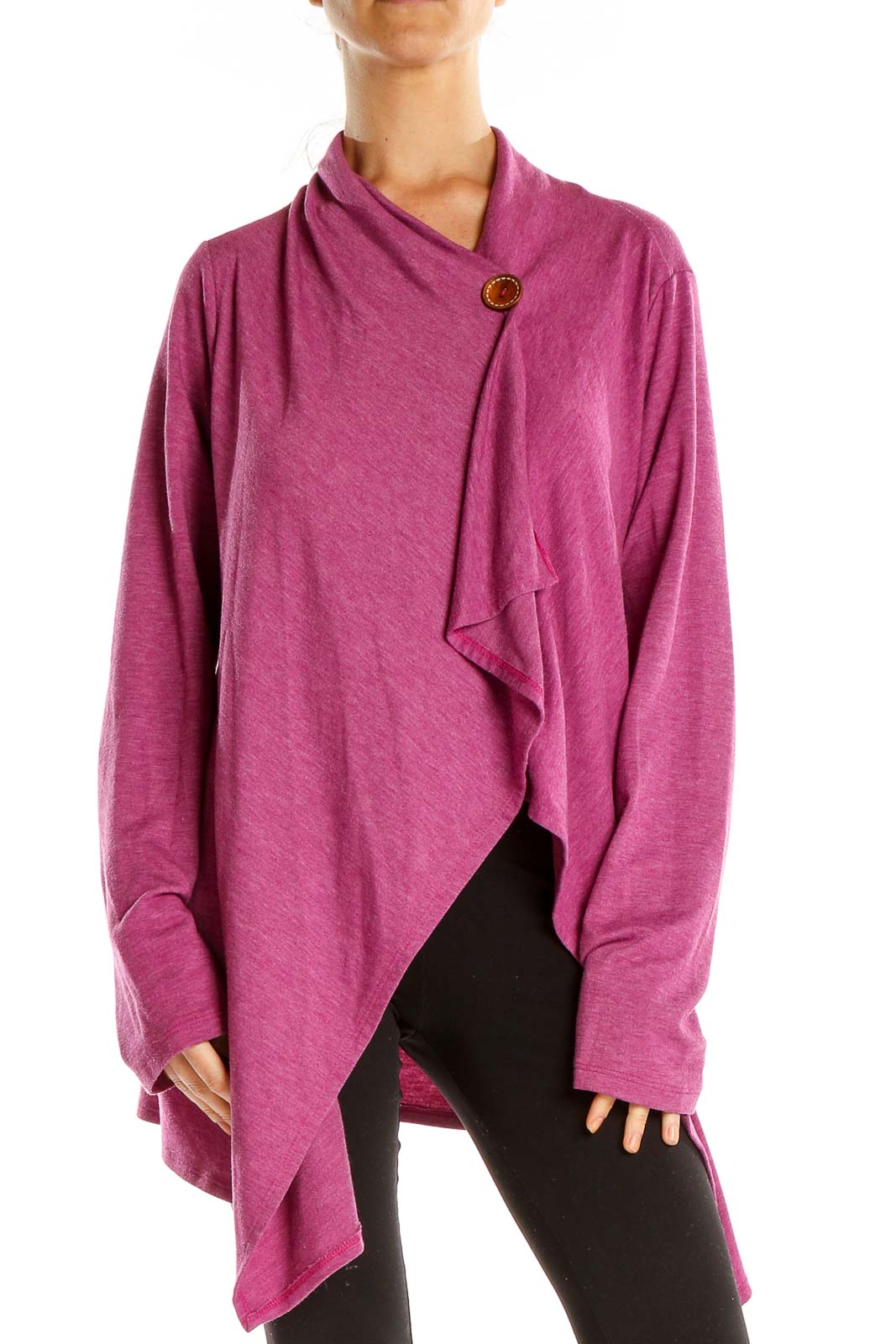 Pink All Day Wear Shawl Top Front