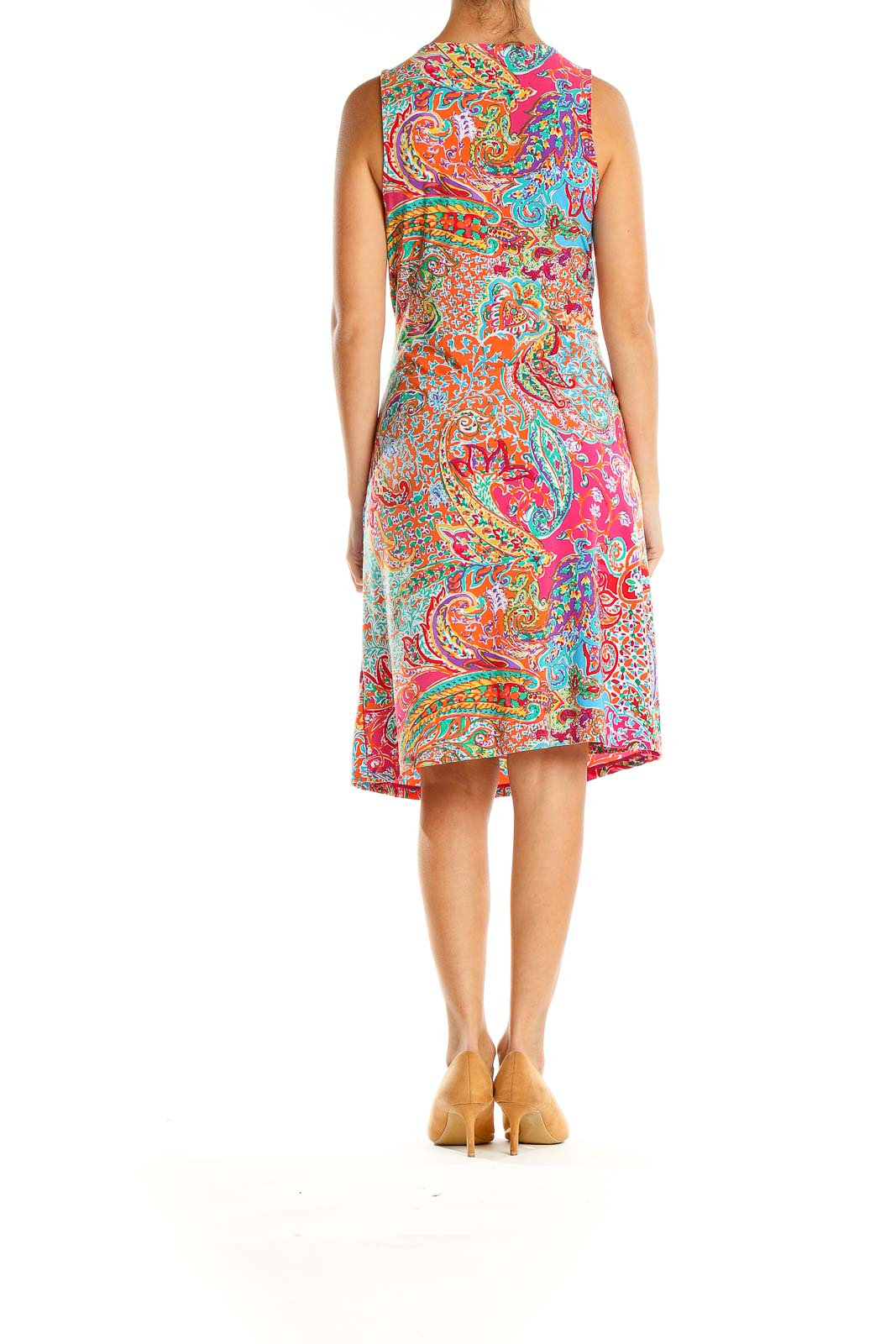 Lauren Ralph Lauren - Multicolor Paisley Retro Slip Dress Polyester  Elastane | SilkRoll