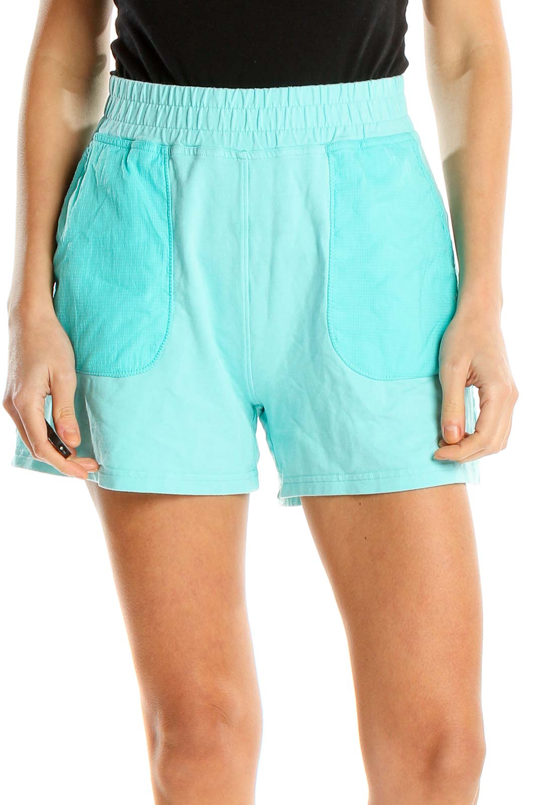 Blue Casual Shorts Front