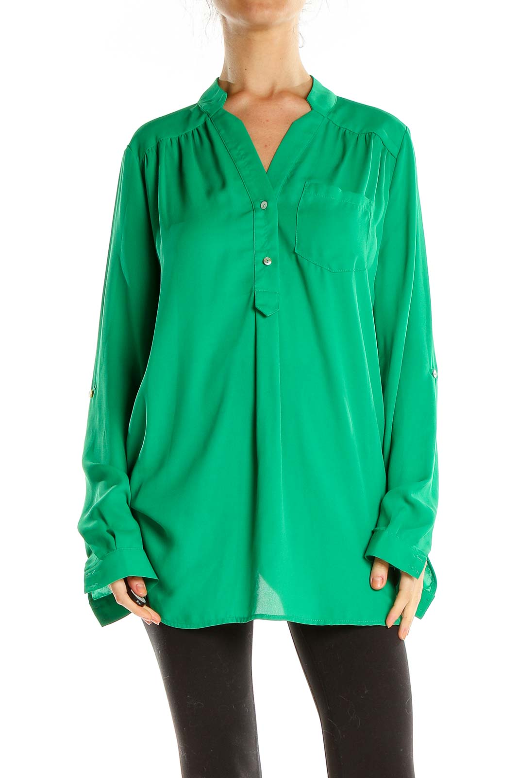 Green All Day Wear Top Front