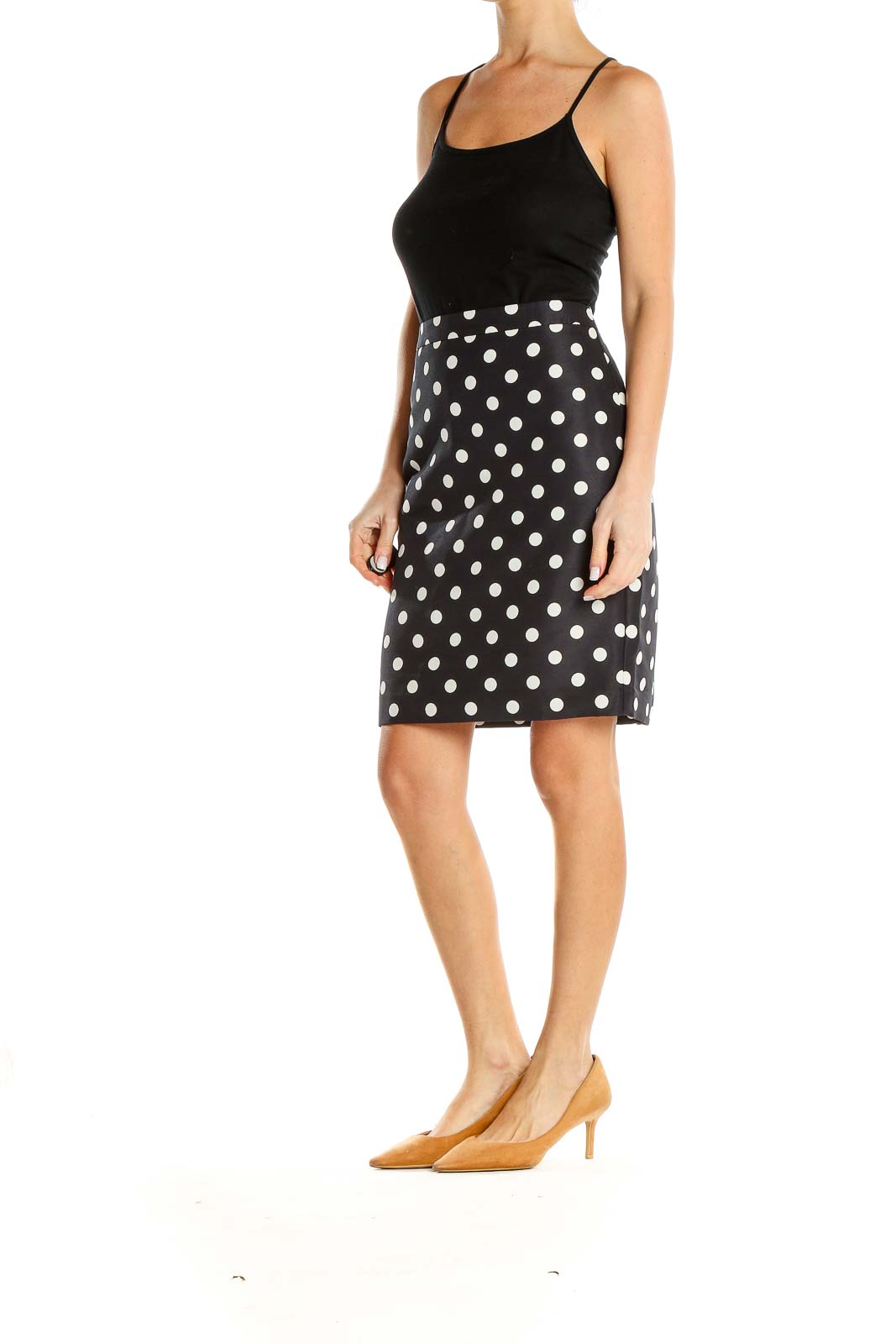 Polka dot 2024 pencil skirt dress