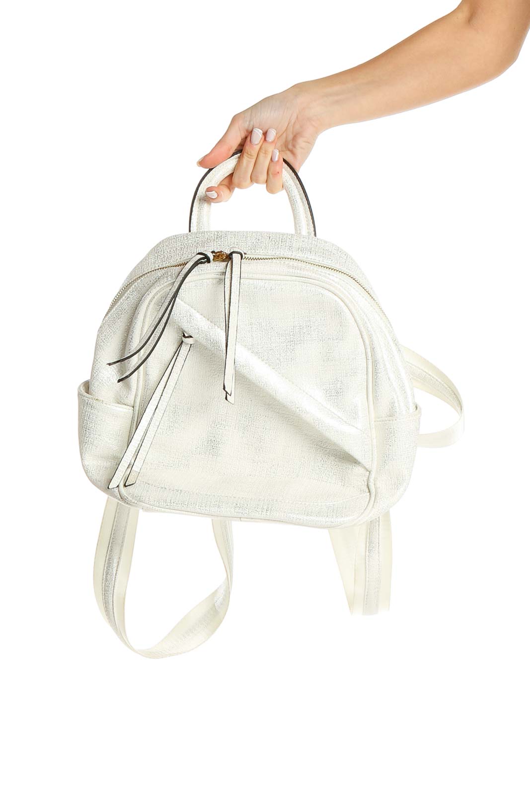 White Backpack Front