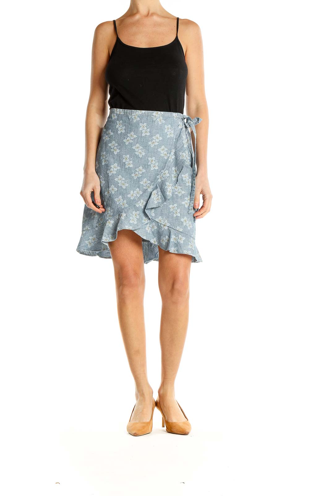 J crew faux outlet wrap mini skirt