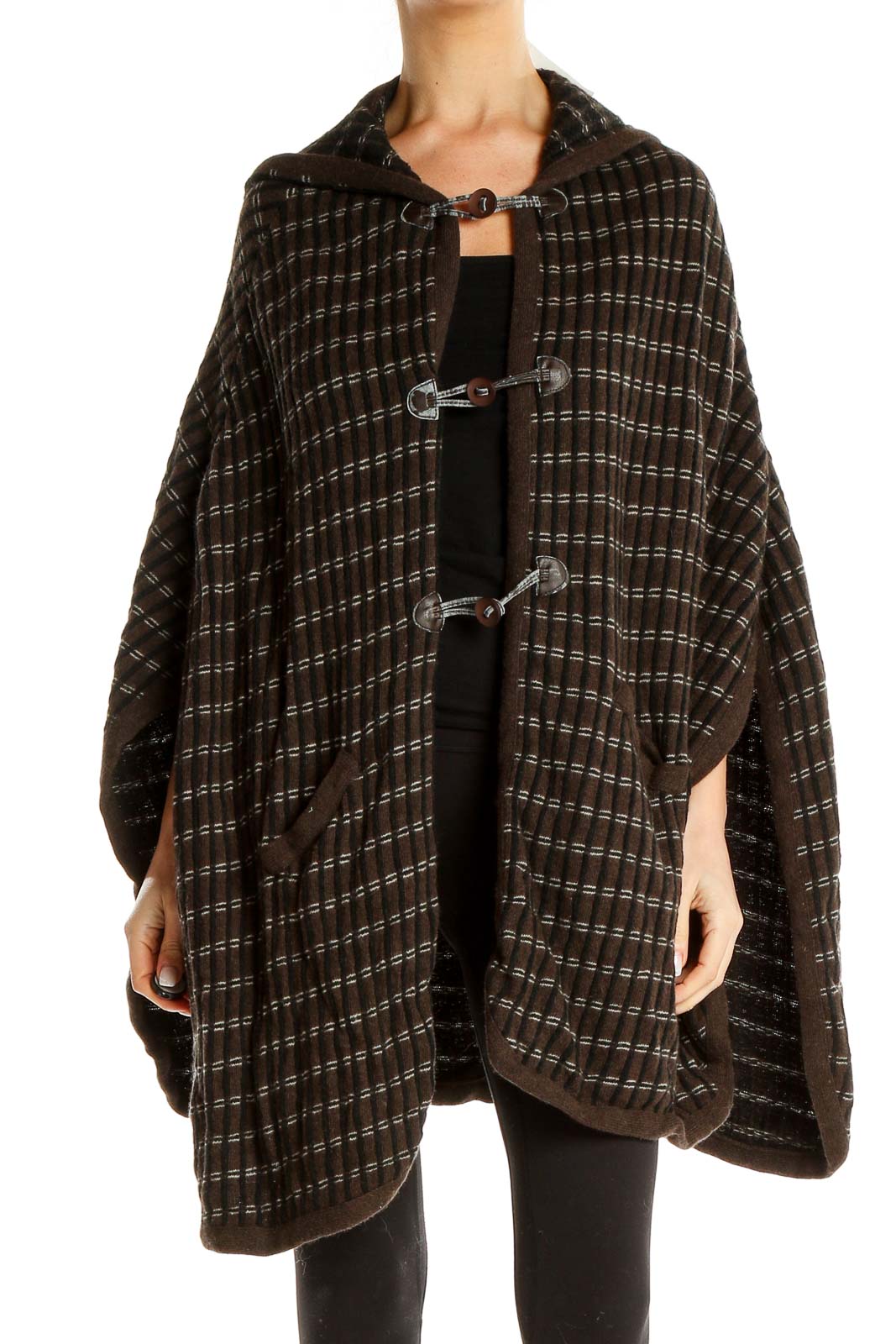 Brown Cape Jacket Front