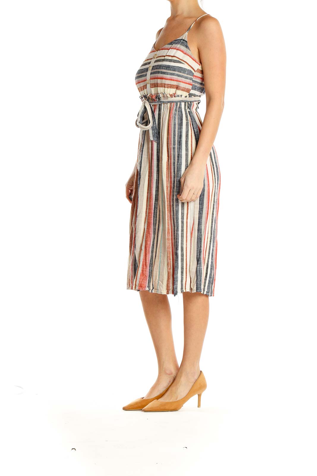 Suzy Shier Glitter Knit V-Neck Fit & Flare Knee Length Dress, Rose