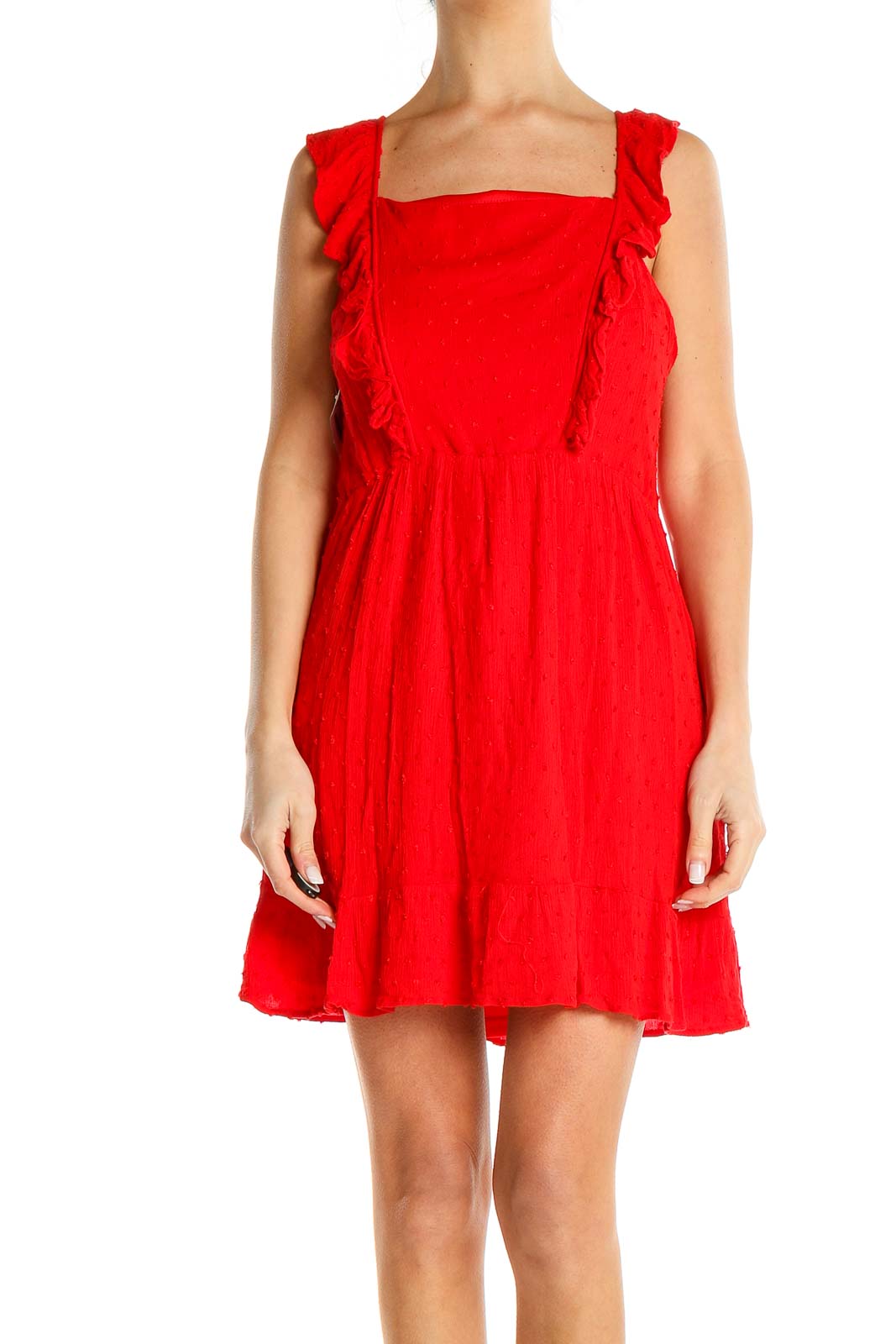 Red Day Fit & Flare Dress Front
