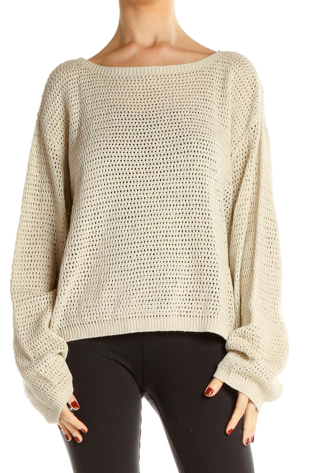Beige Light Sweater Front