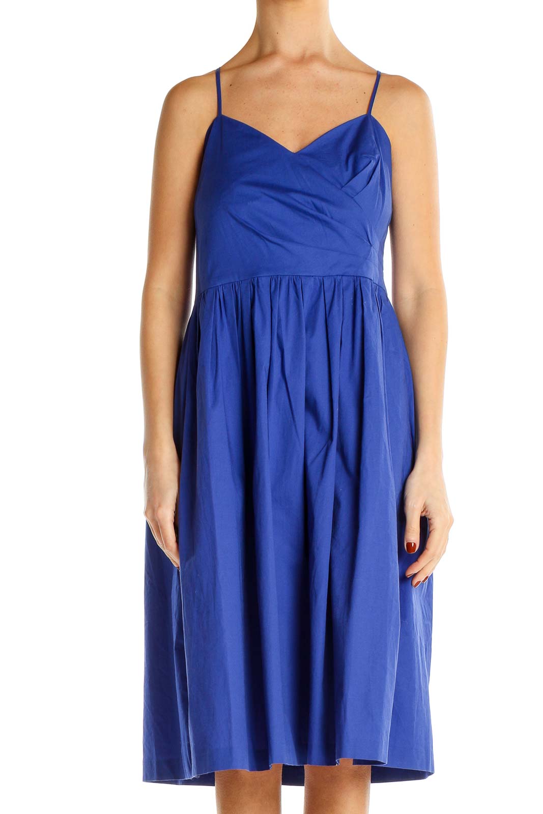 Blue Chic Fit & Flare Dress Front