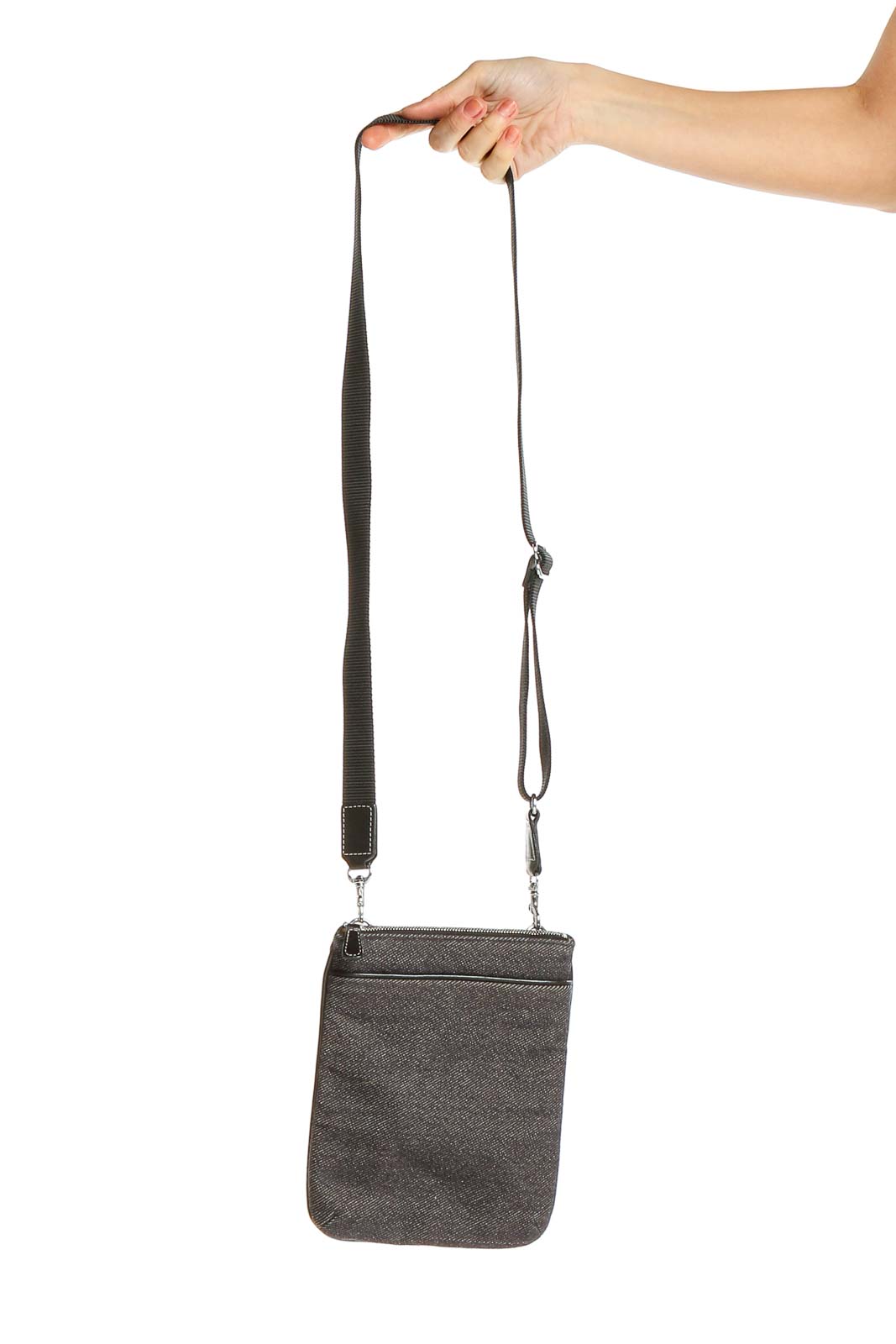 Gray Crossbody Bag Front