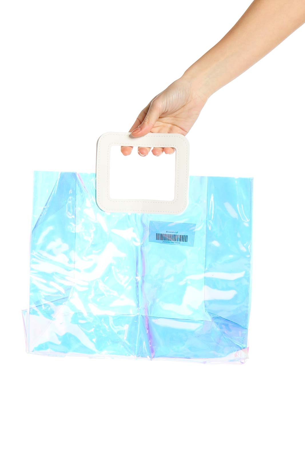 Blue Clear Tote Bag Front