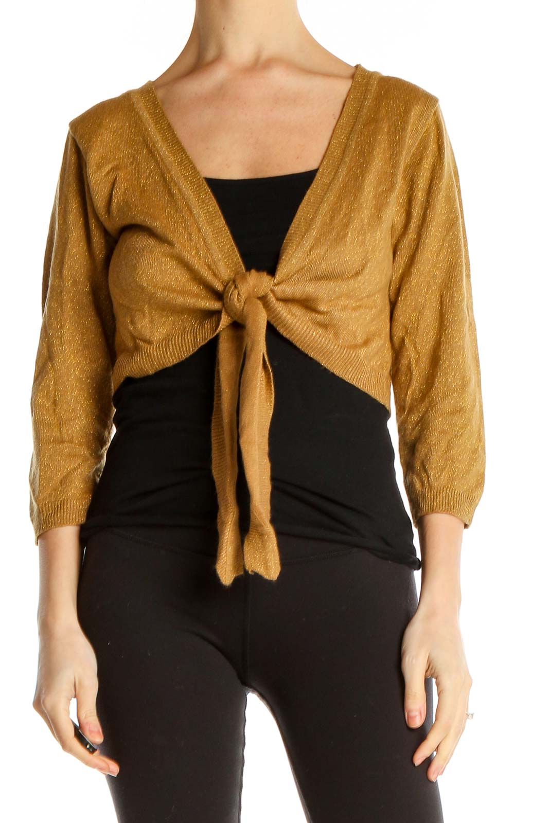 Gold shimmer outlet cardigan