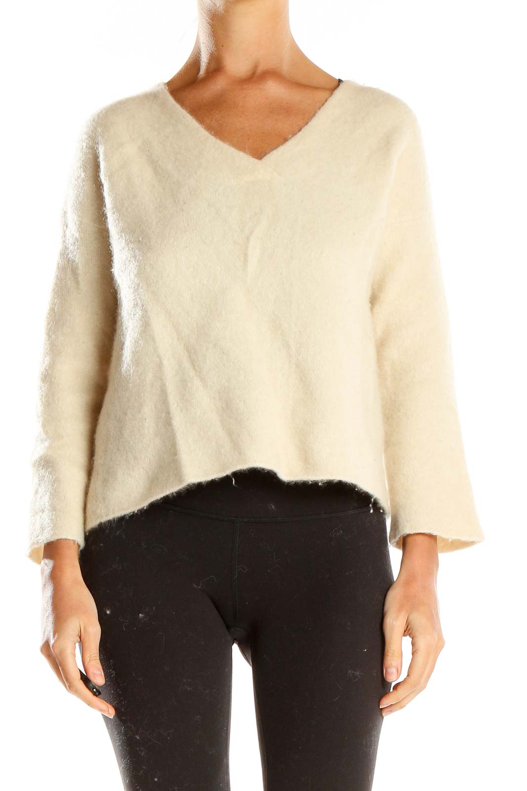 Cream All Day Wear Sweater Front