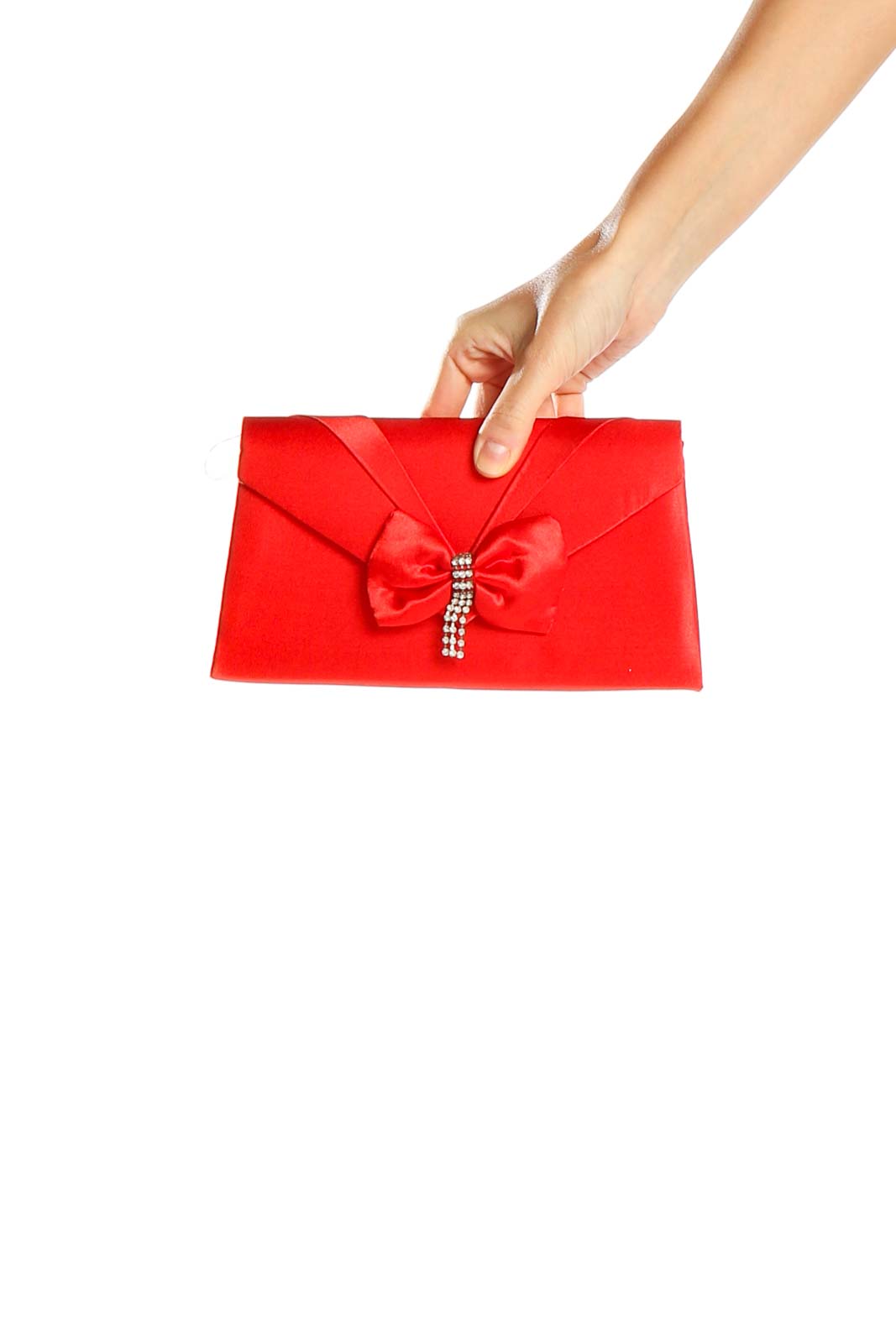 Red Bow Clutch Bag Front