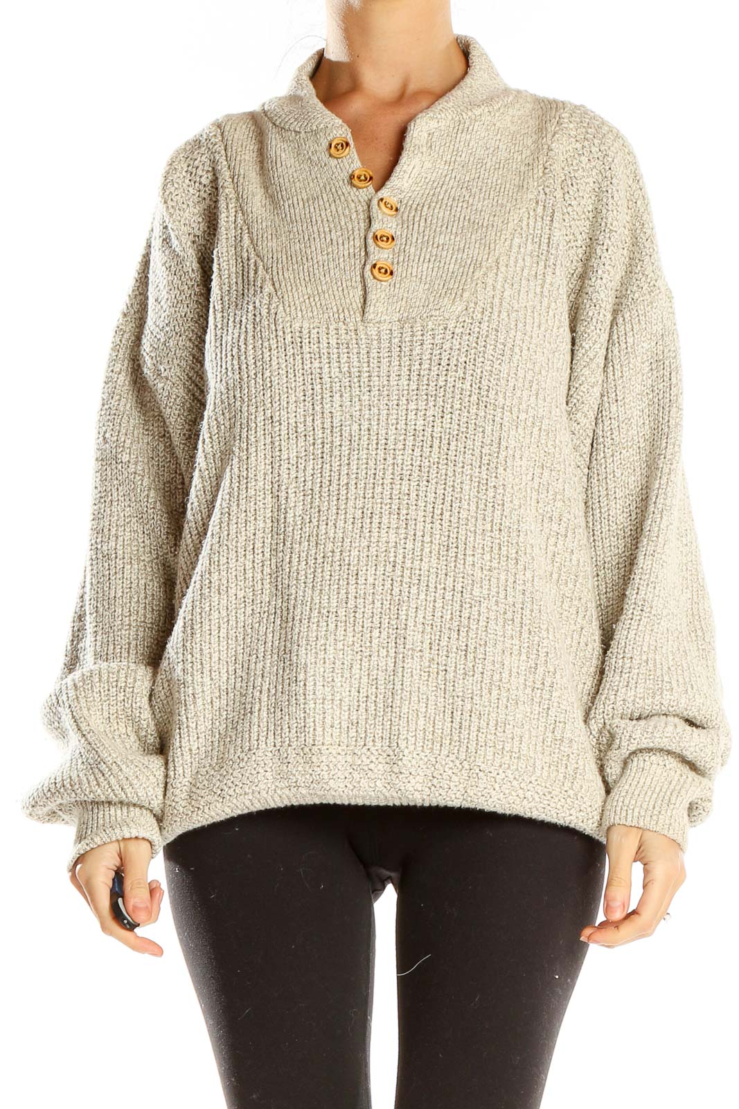 Beige Sweater Front