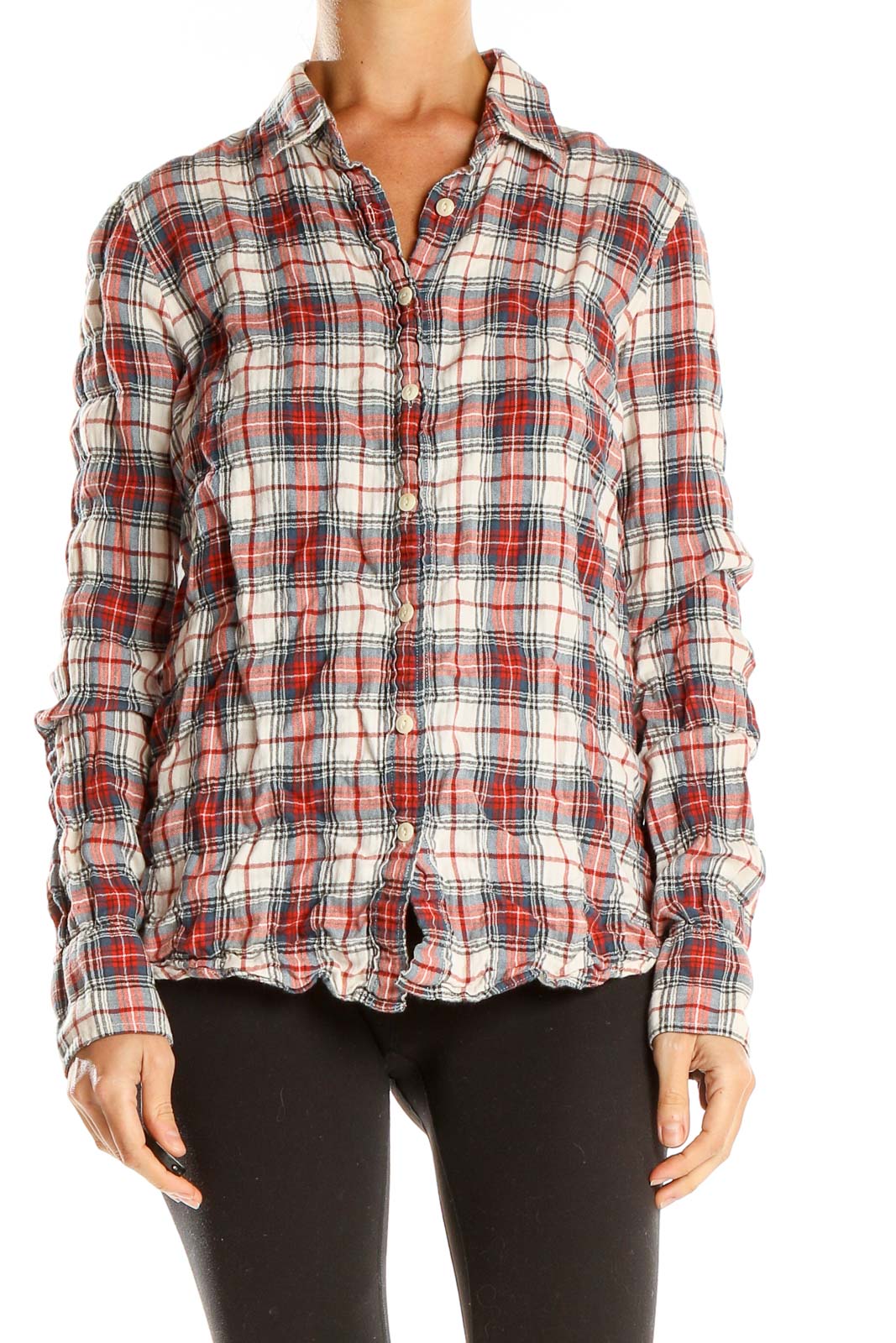 Red Plaid Shirt Front