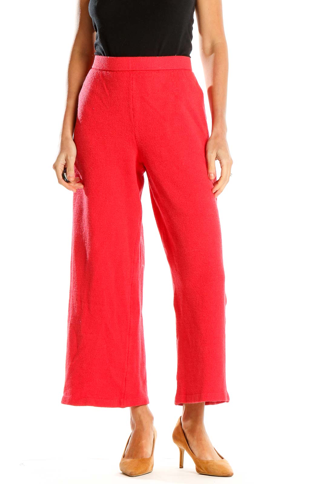 Red Culottes Pants Front