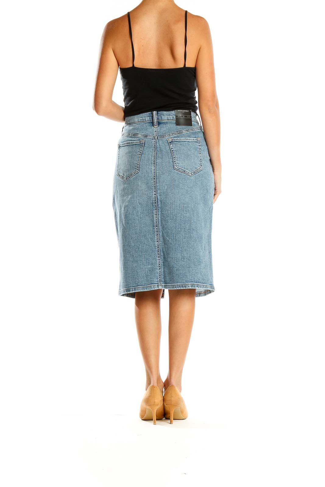 J jill outlet denim pencil skirt