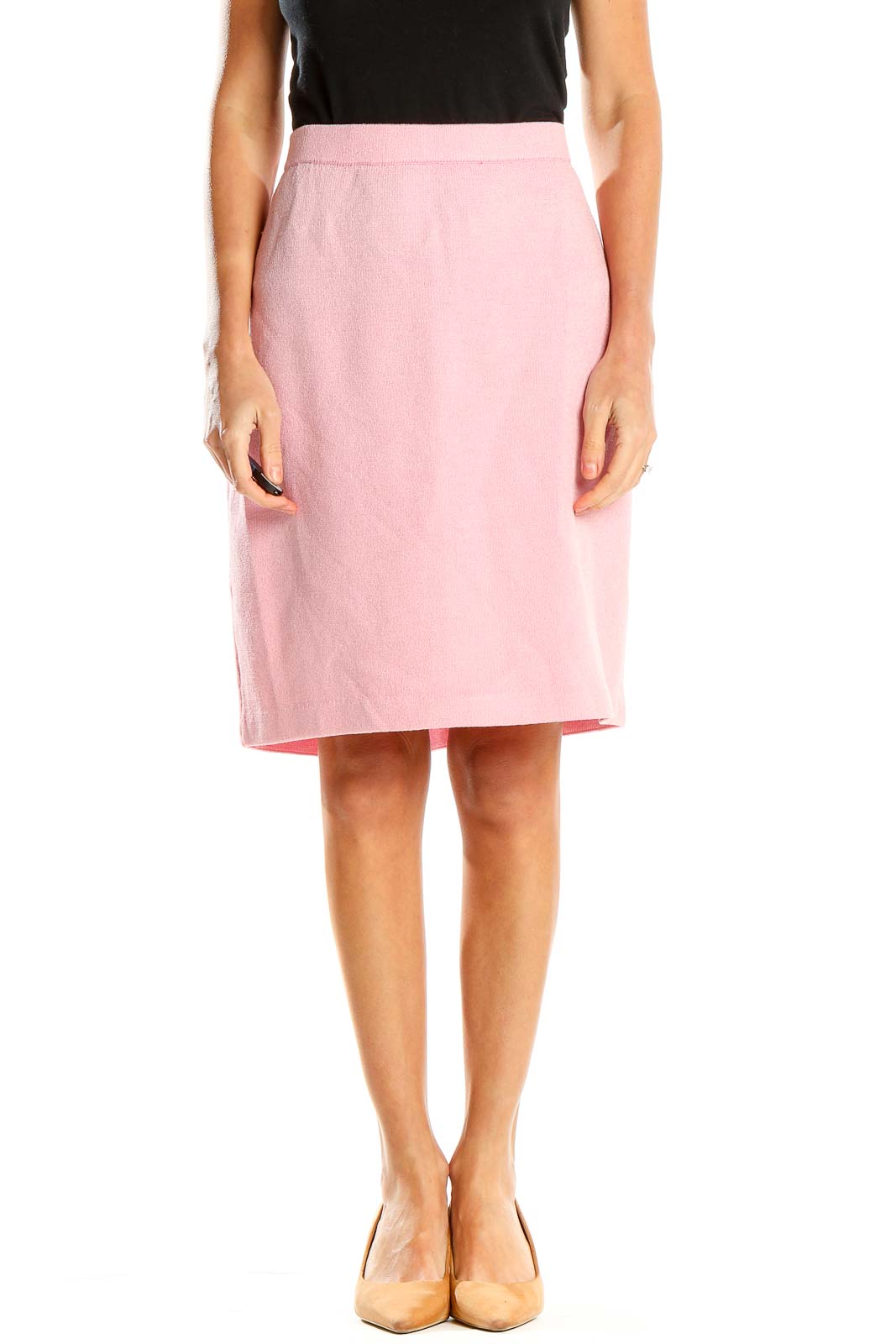 Pink Chic Pencil Skirt Front