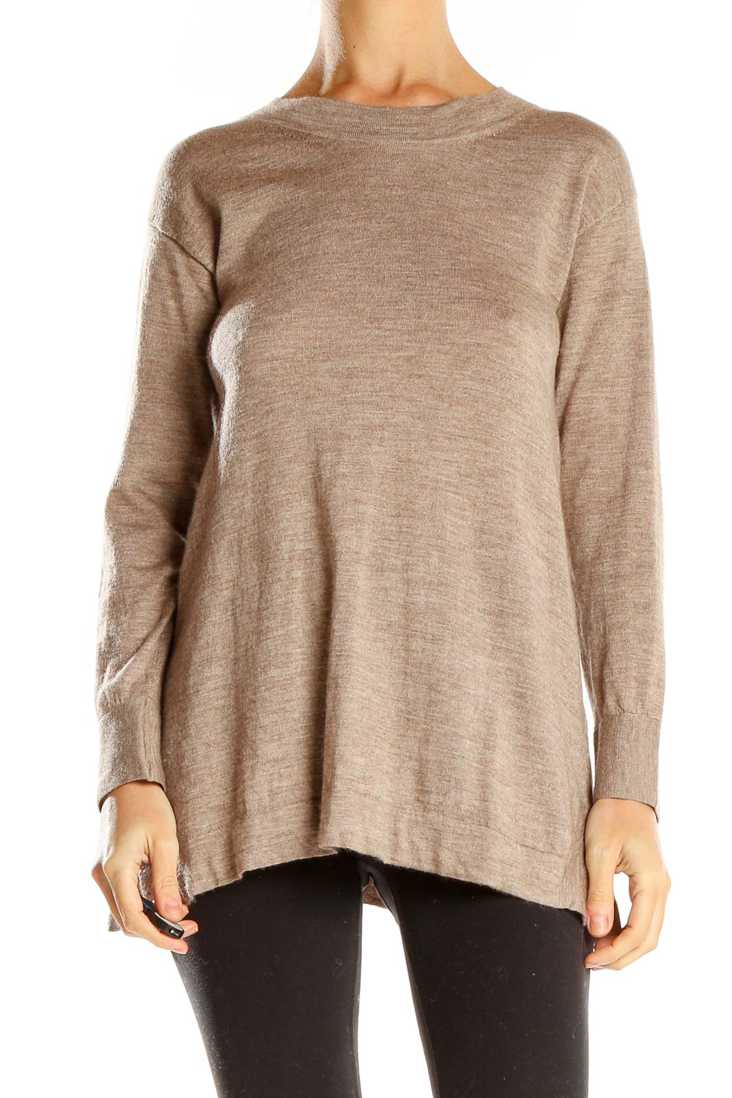 Brown Light Woven Top Front