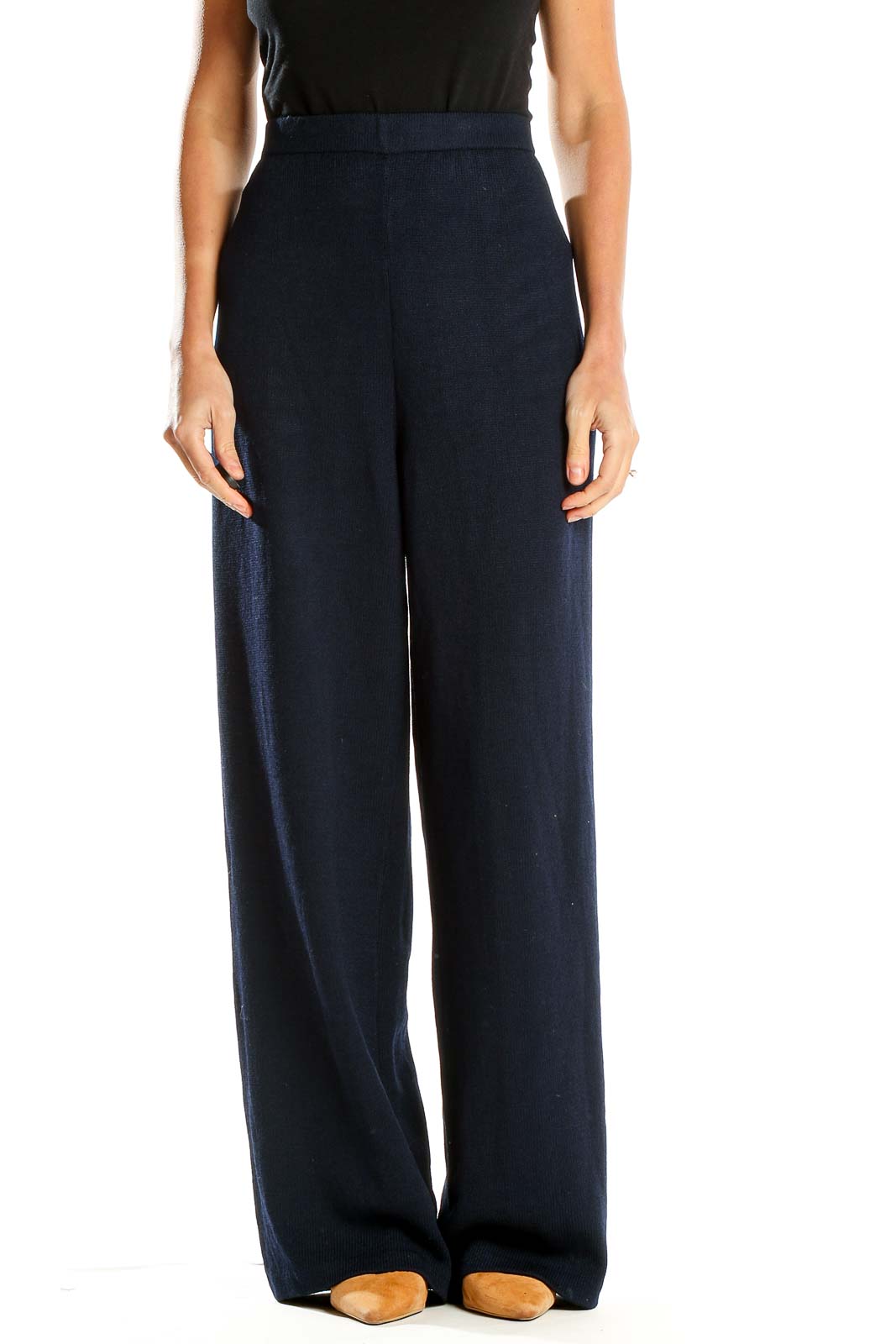 Blue Classic Trousers Front