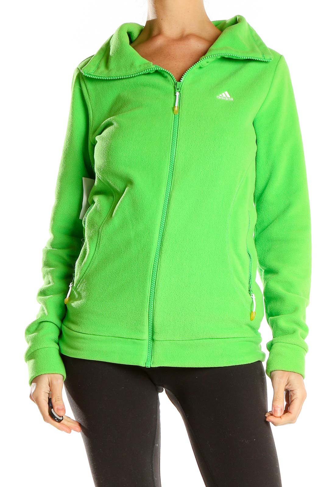 Green Soft Activewear Jacket Front