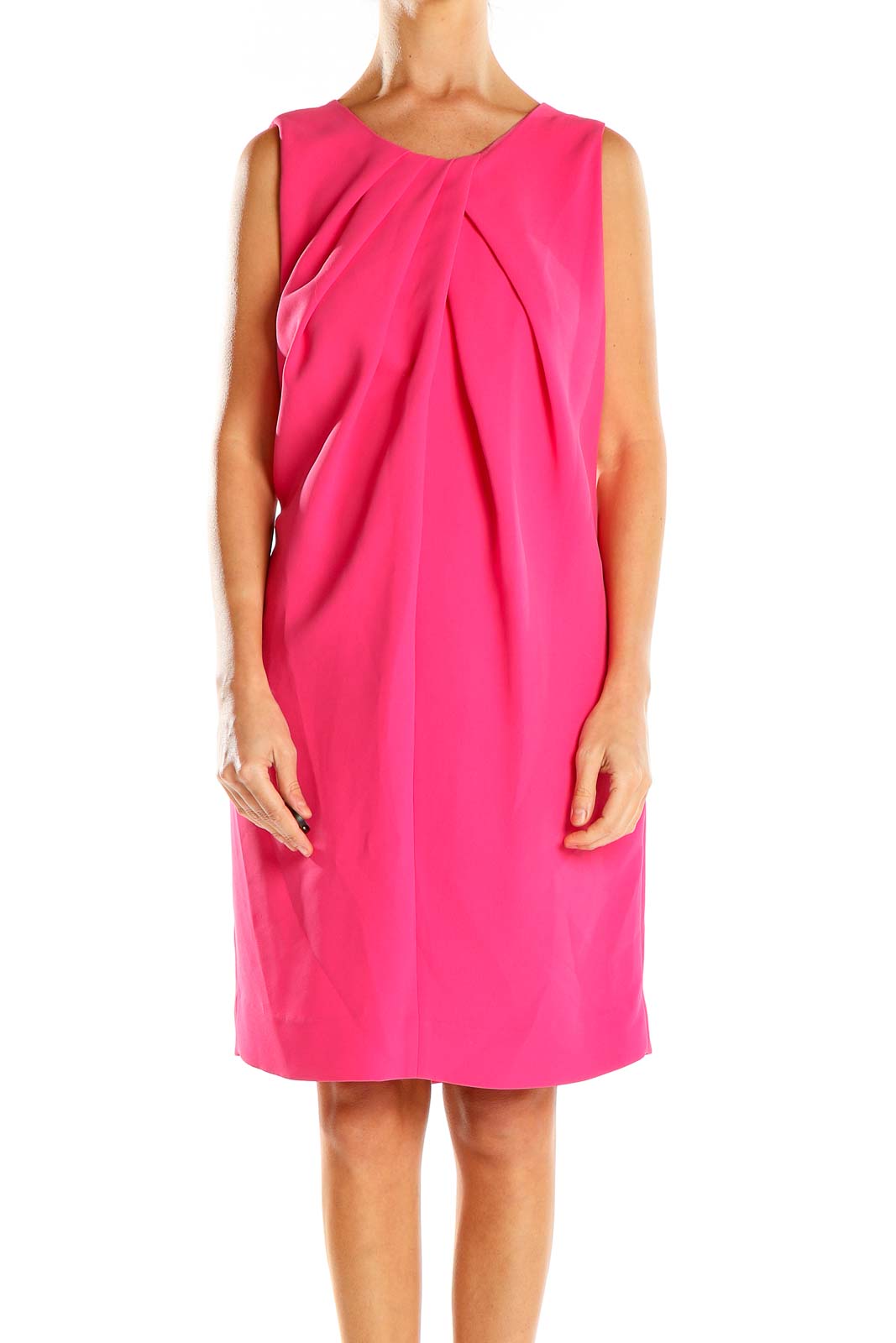Pink Classic Shift Dress Front