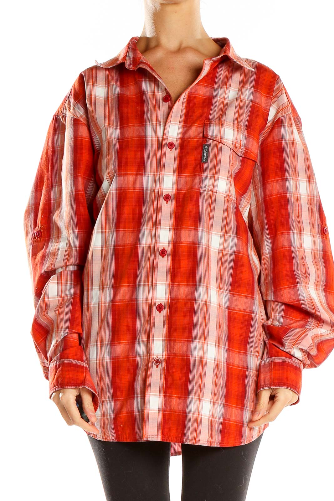Red Plaid Top Front