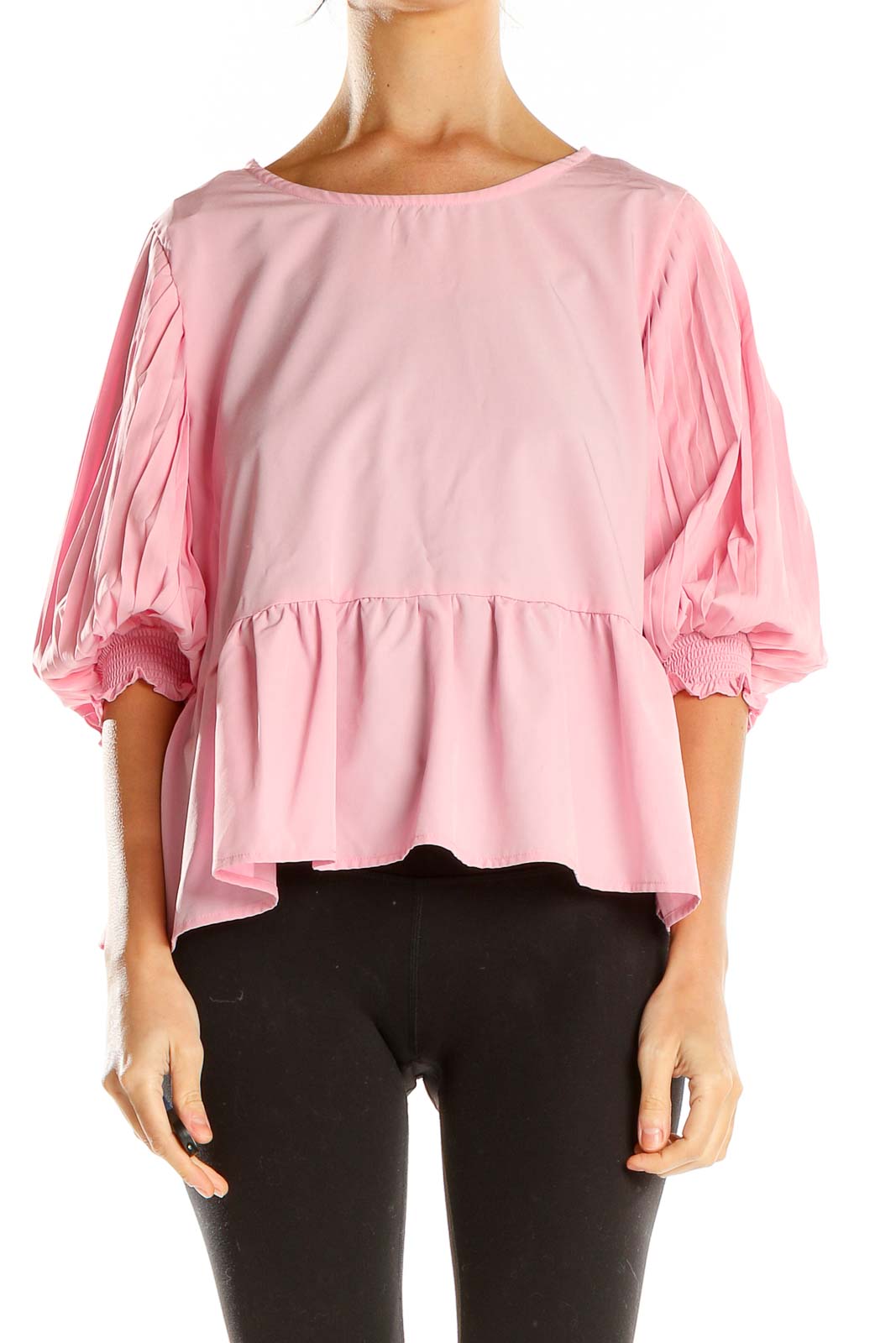 Pink Babydoll Blouse Front