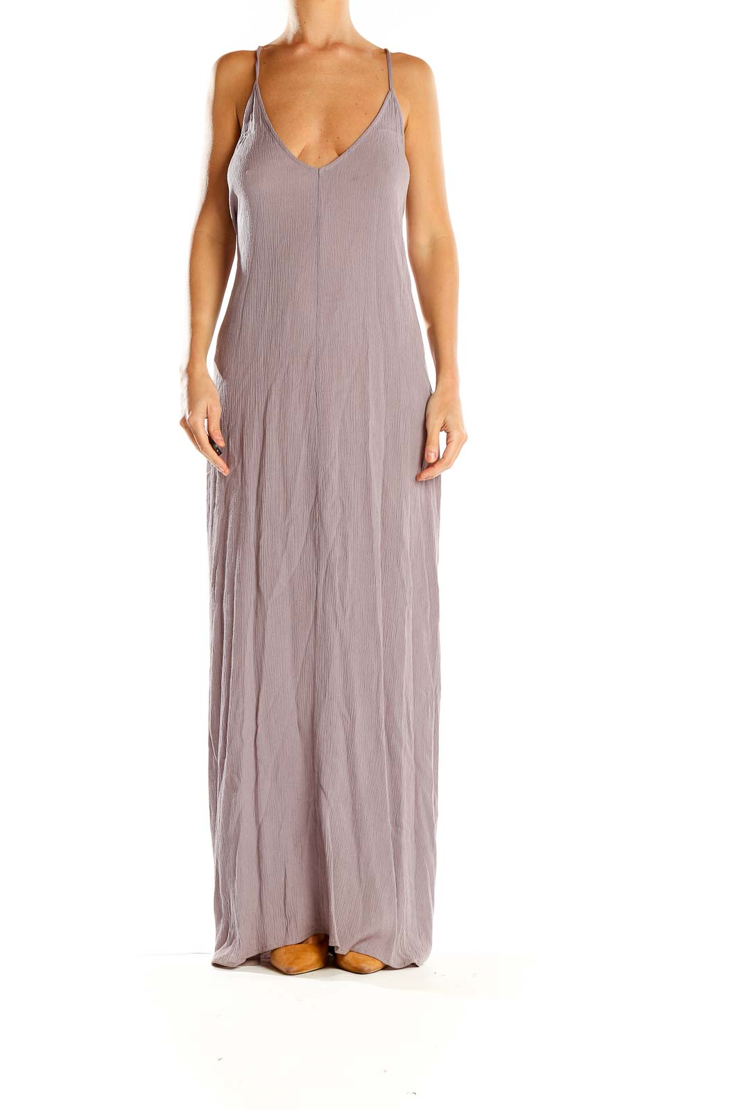 Lovestitch - Mauve Column Slip Dress Rayon