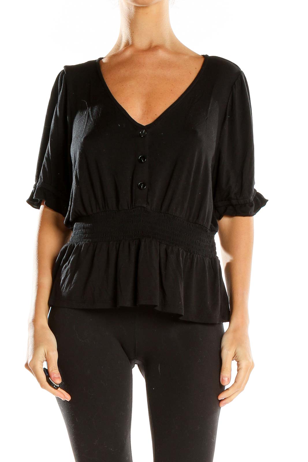 Black Casual Shirt Front