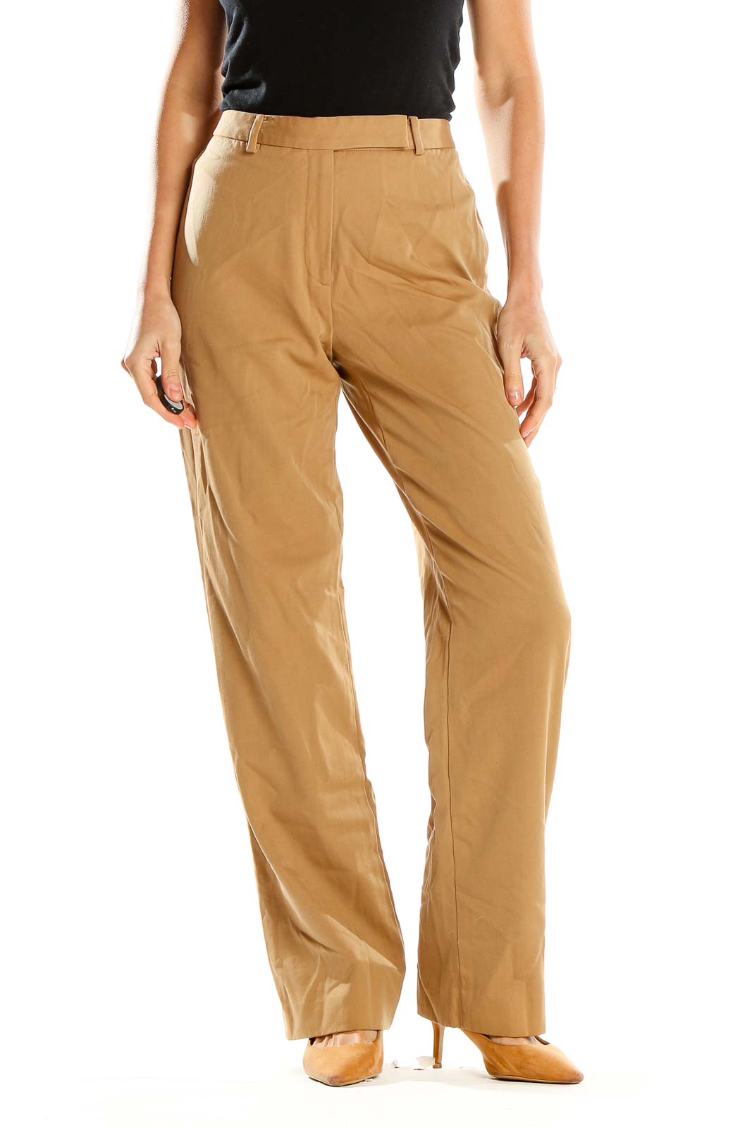 Brown Classic Trousers Front