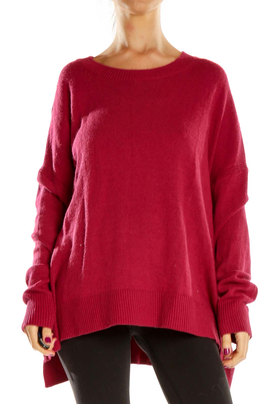 Red All Day Wear Sweater Front