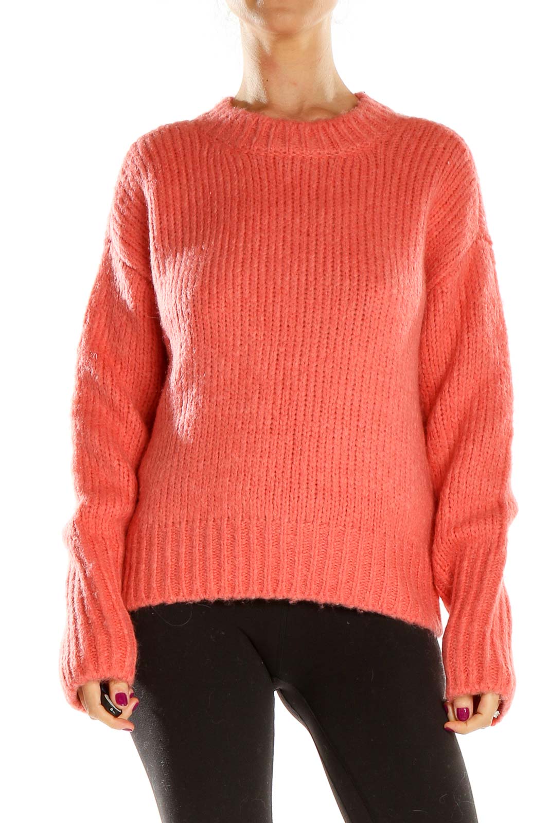 Orange All Day Wear Sweater Front