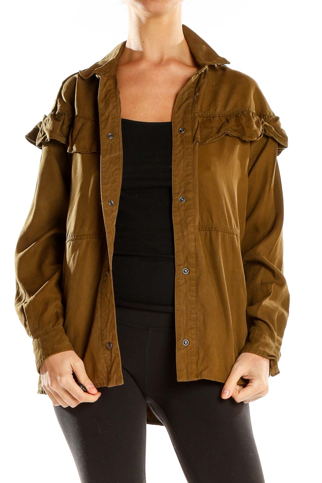 Brown Shacket Front