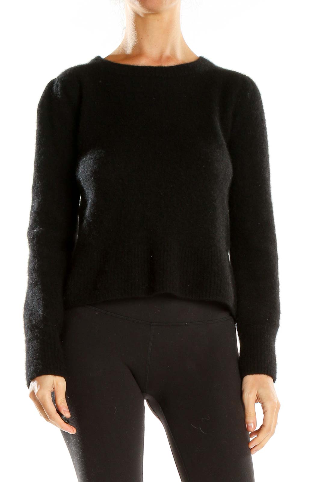 Black Cashmere Sweater Front