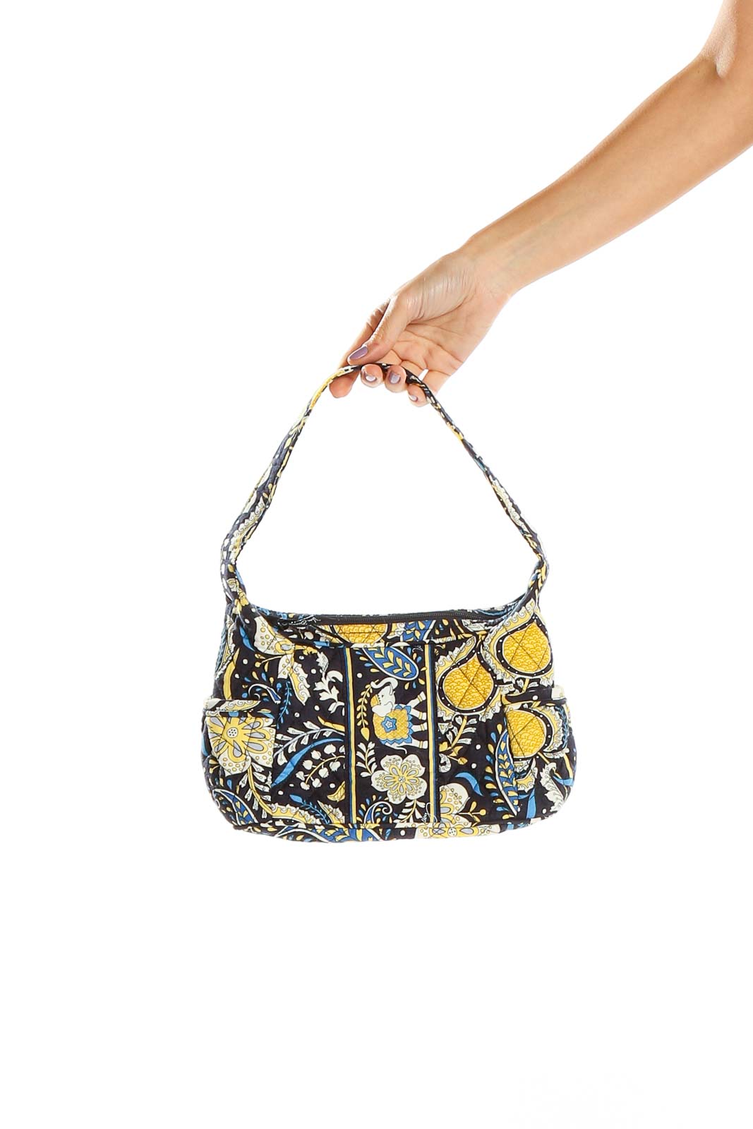Multicolor Quilted Printed Baguette Front