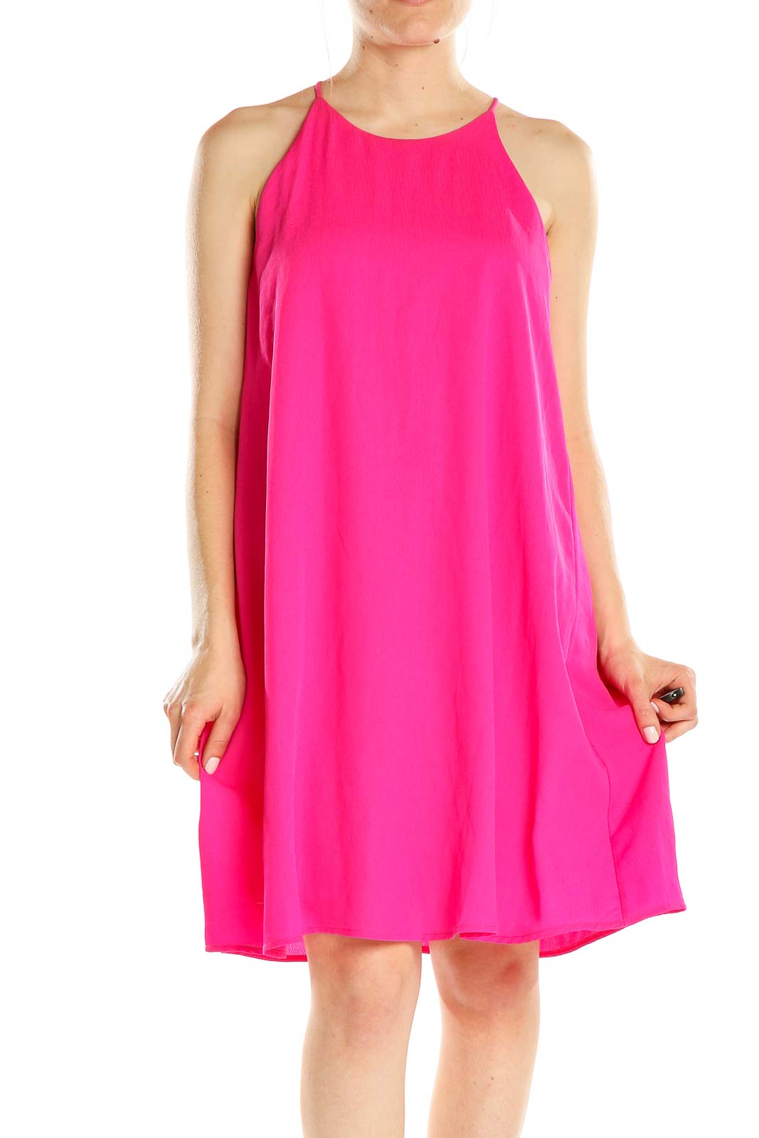 Pink Trapeze Dress Front
