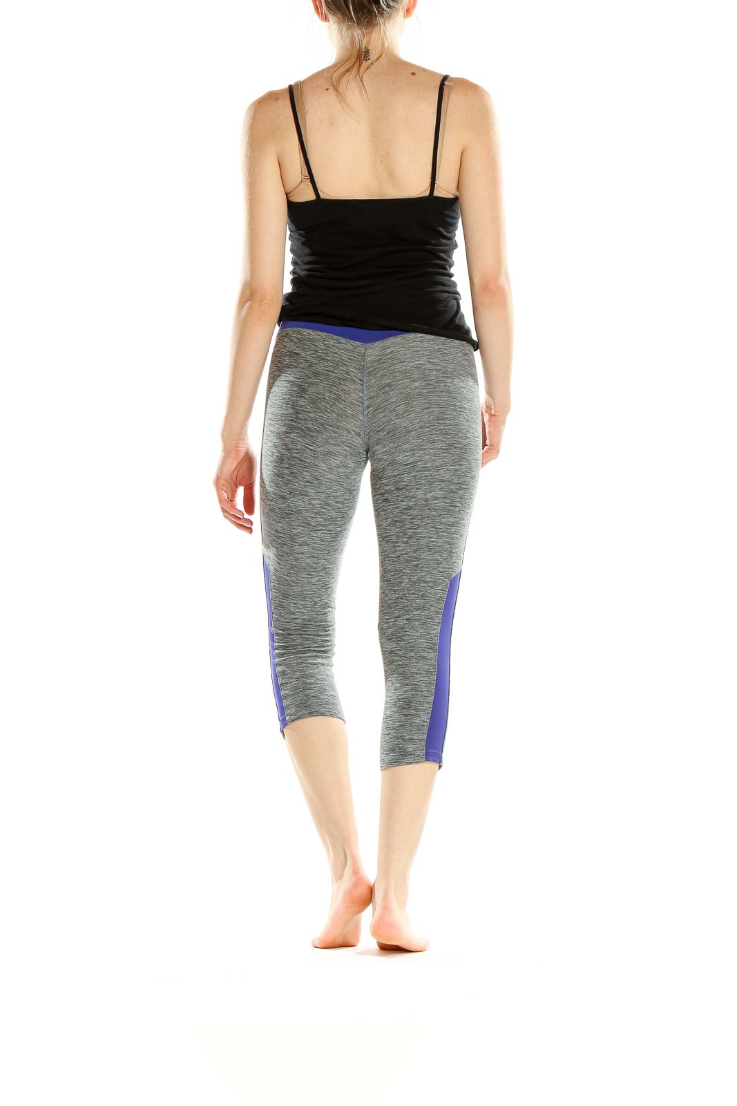 New Balance - Gray Cropped Activewear Leggings Polyester Spandex