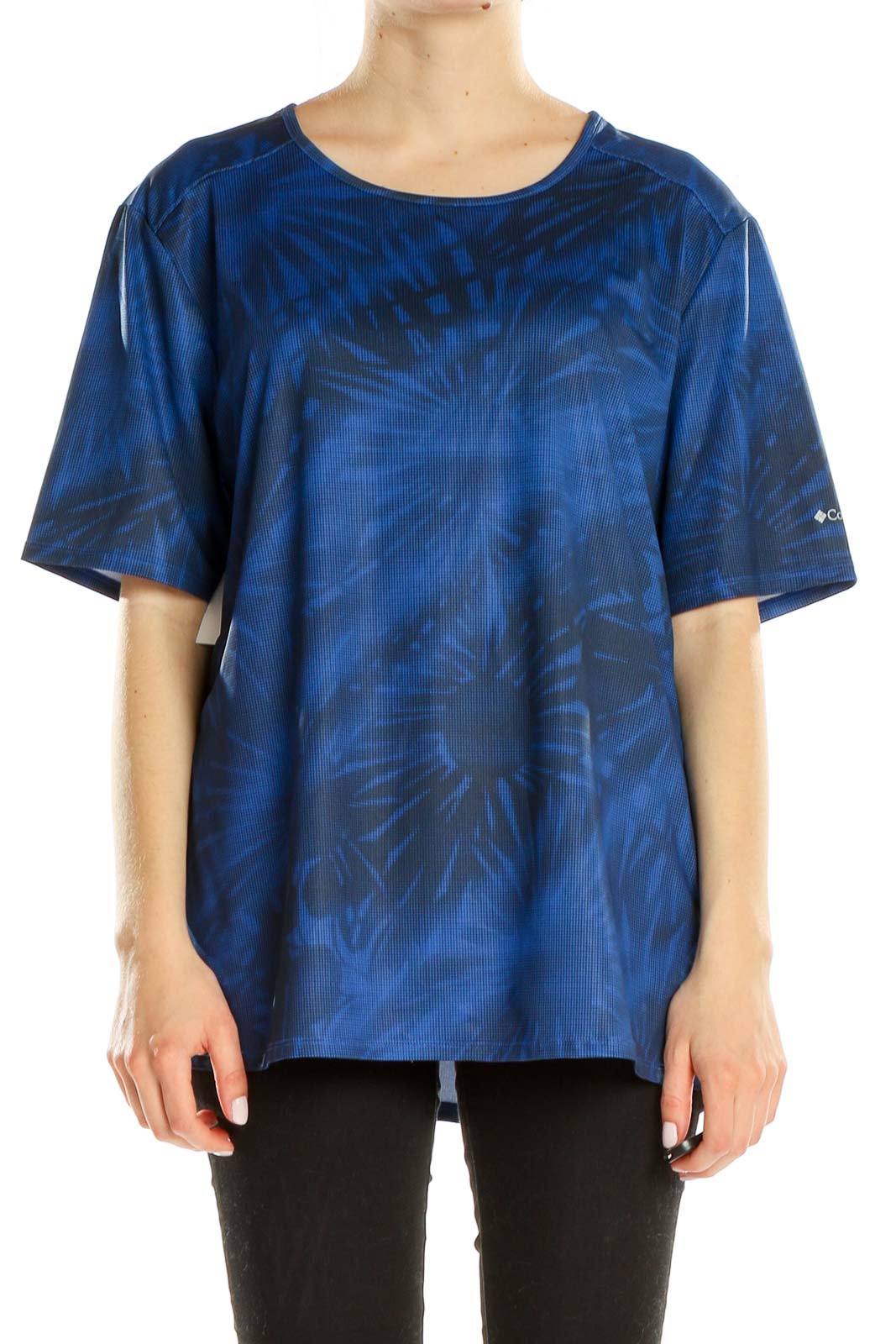 Blue Printed T-Shirt Front