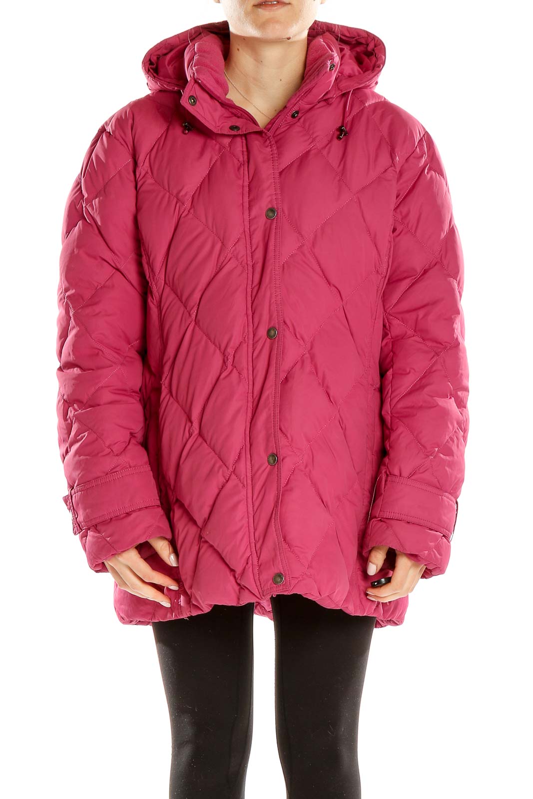 Pink Puffer Jacket Front