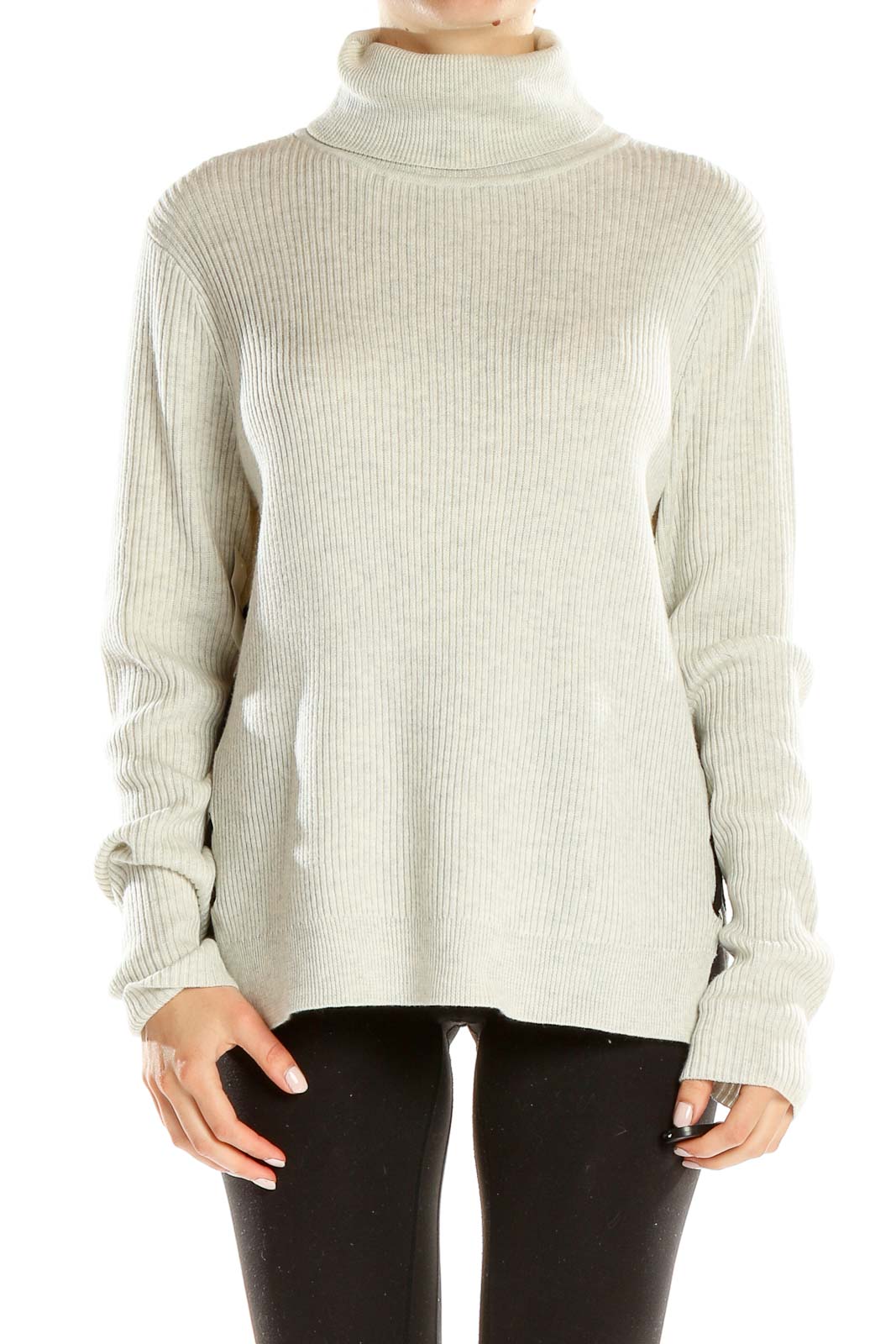 Gray All Day Wear Sweater Front