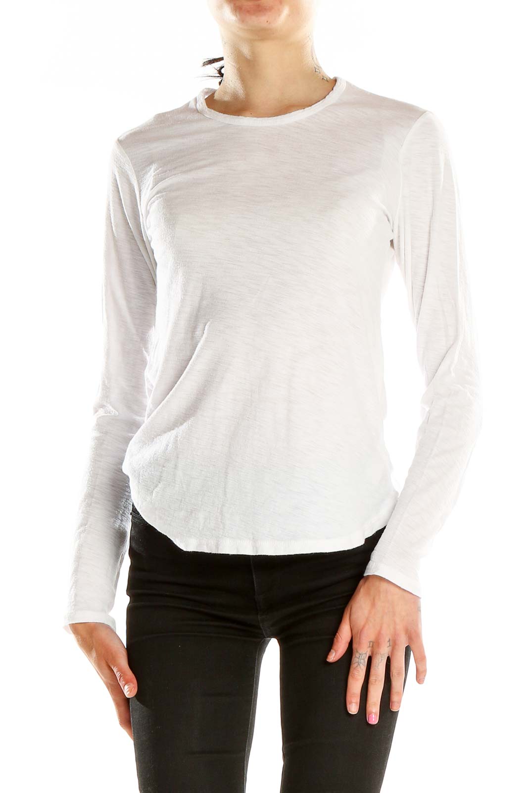 White Casual Shirt Front