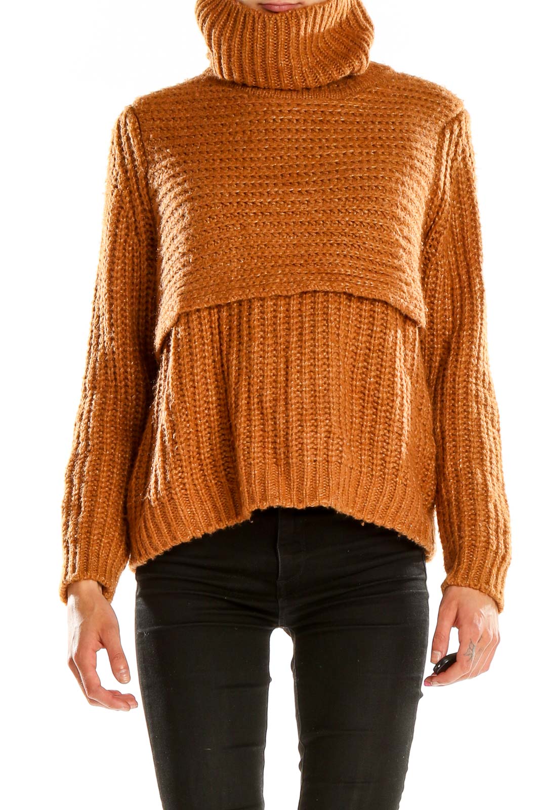 Orange All Day Wear Sweater Front